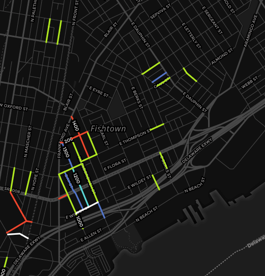 Fishtown permit parking map