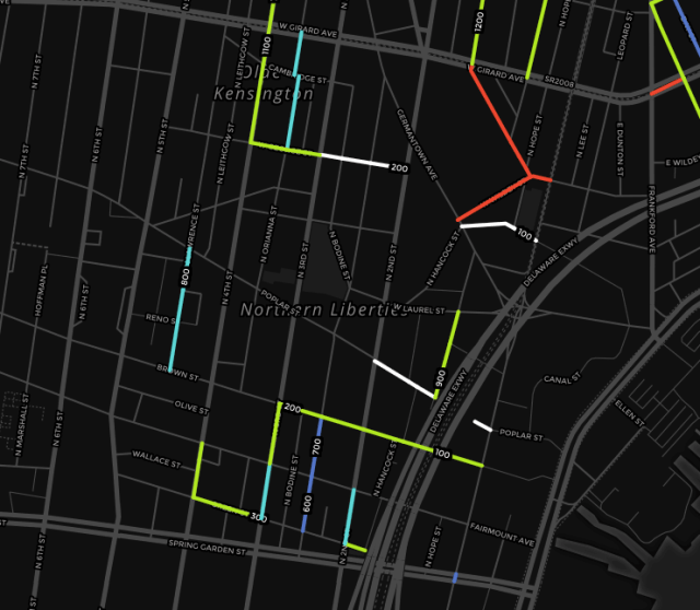 Northern Liberties permit parking map